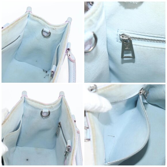 LOUIS VUITTON Monogram Empreinte On The Go PM Bag 2way Blue M46067 Auth MX449A - Picture 15 of 16